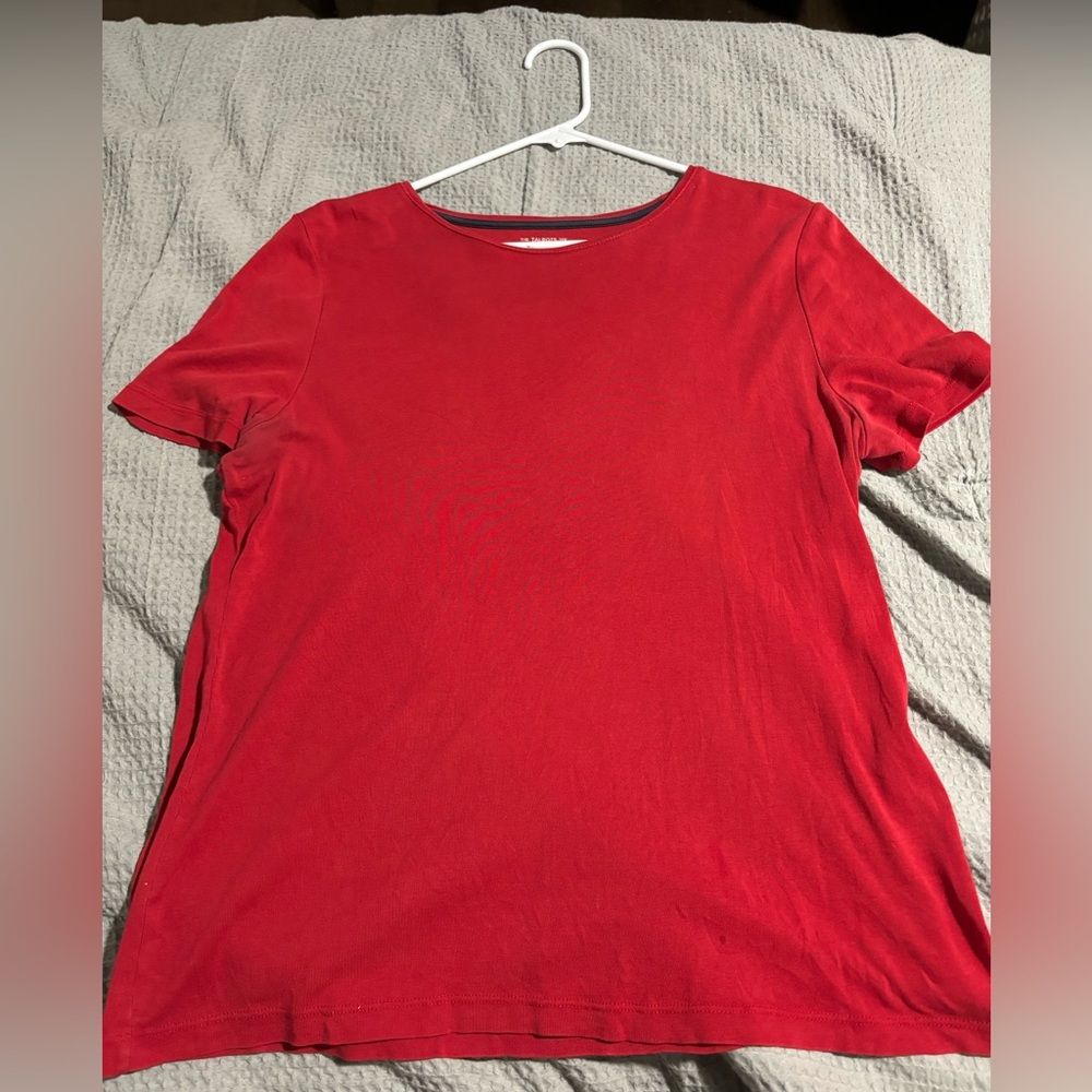 Talbots Short Sleeve, Red, Size: Large GUC